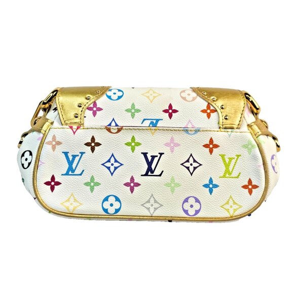LOUIS VUITTON Monogram Multicolor Marilyn White Murakami Gold Chain Small Bag LV - Picture 4 of 16